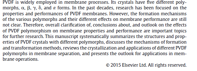 Crystalline polymorphism in poly(vinylidenefluoride) membranes